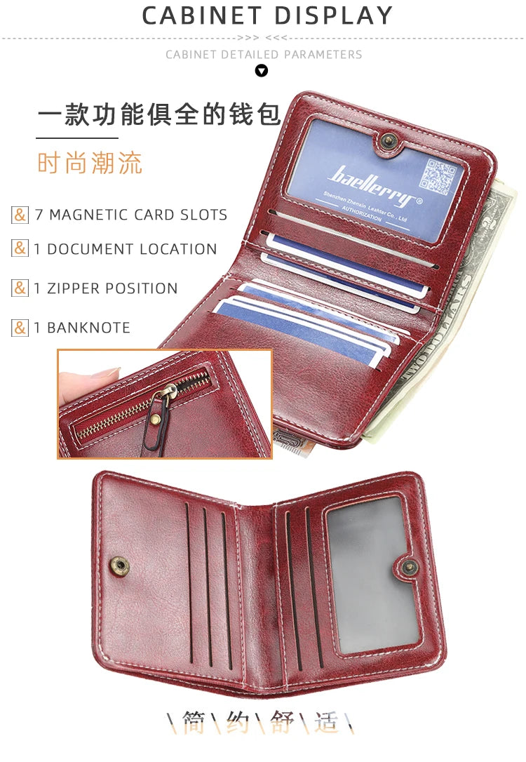 New Mini Women Wallets Slim Women Fashion Small Wallets Zipper PU Leather Quality Female Purse Card Holder Wallet