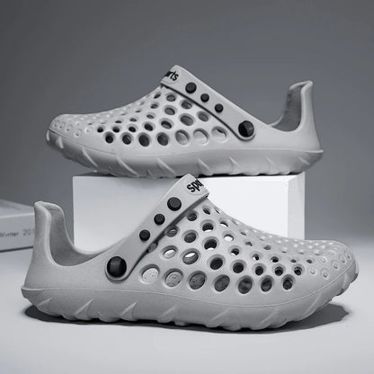 Summer Shoes Men Clogs Eva Slippers Men Flat Sandals Breathable Hole Shoes Men Beach Home Leisure Slides Men Summer Shoes