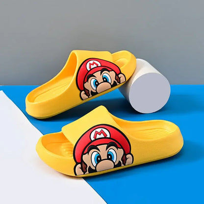 High Quality Unisex Anime Super Bros Slippers EVA Summer Non-Slip Home Bathroom Beach Soft Slippers Cartoon Breathable Sandals