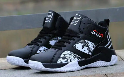 New Anti-Slip Men's Sneaker High Top Men's Basketball Shoes Luxury Comfortable Running Shoes Fashionable Versatile Casual Shoes