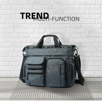 14 Pocket Men Shoulder Messenger Bag Waterproof Crossbody Bags Waterproof Oxford Travel Handbag Large Capacity Storage Work Bags