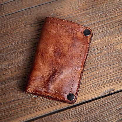 GURO High Quality Men Genuine Leather Wallet Vintage Bifold Money Clip Credit Card Holder Luxury Design with Zipper Coin Pocket