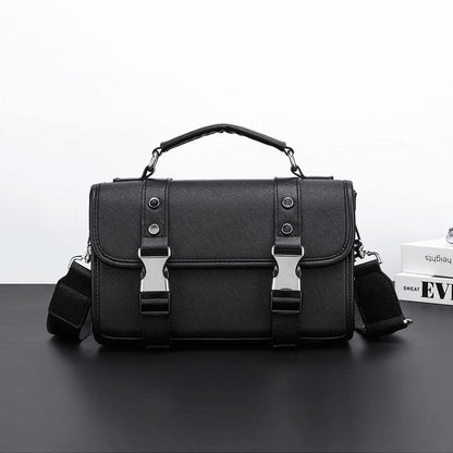 Fashion Plaid Men's Crossbody Bag Large Capacity Shoulder Messenger Bag Men Luxury Flap Crossbody Bags Male Rectangle Handbags