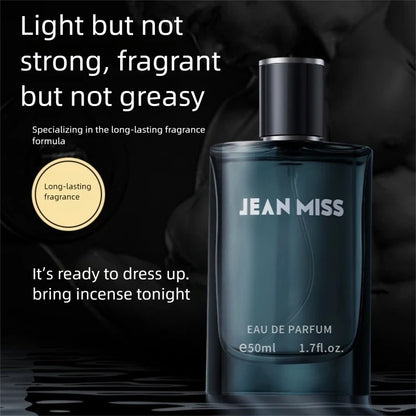 50ml Men's Woody Aquatic Perfume Long Lasting Fresh Masculine Fragrance Spray Eau de Parfum for Daily Casual Dating
