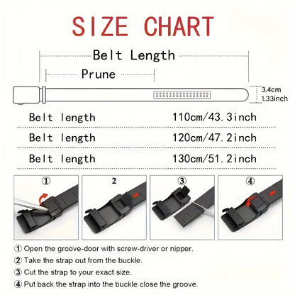 Men's Business Belt - Genuine High Quality Alloy Automatic Buckle Belt, Fashionable Buckle Fashionable Luxury Casual Belt