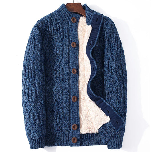 Winter Cardigan Male Thicken Warm Wool Cashmere Winter Coats Sweater Men Clothing Outwear Size 4XL 5XL 6XL 7XL