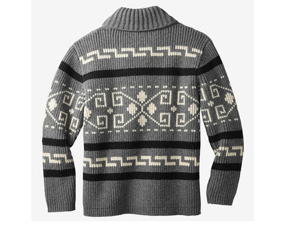 Winter Men's Cardigan Sweaters Fashion Male Knitted Sweater Thermal Warm Coats Casual Man Cashmer Lapel Knitted Jackets Clothing