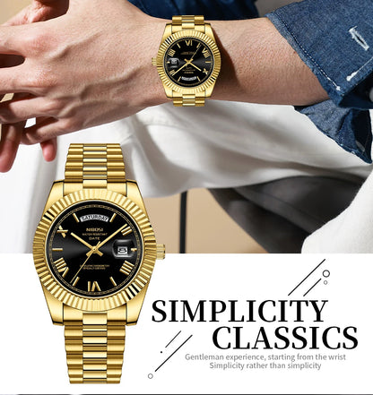 NIBOSI Fashion Watch Men Day Date Miyota Quartz Men Watch Top Brand Luxury Wristwatch Waterproof Steel Male Clocks Reloj Hombre