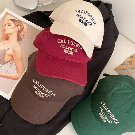 Retro Letter Embroidery Baseball Caps For Women Men Summer Sport Visors Snapback Cotton Cap Unisex Hip Hop Hat Streetwear Hats