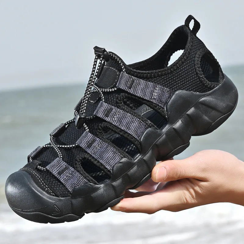 Brand Summer Men's Sandals Fashion Design Beach Men Sandals Outdoor Couple Wading Sandals Non-slip Flat Men Sneakers Size 36-46