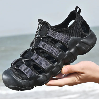 Brand Summer Men's Sandals Fashion Design Beach Men Sandals Outdoor Couple Wading Sandals Non-slip Flat Men Sneakers Size 36-46