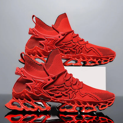 Men's Blade Type Shoes Breathable Shock Absorption Running Shoes Non-Slip Shoes For Jogging Tennis Gym Casual Walking Sneakers