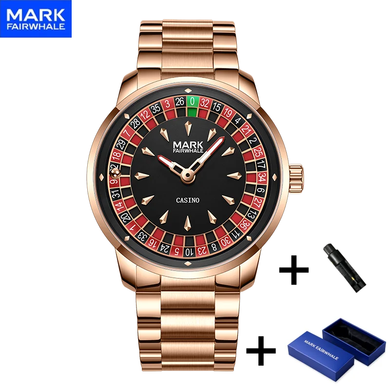 Mark Fairwhale Casual Leather Strap Relógios Masculino Quartz Fashion Wristwatch Waterproof Fashion Watches for Man Reloj Hombre