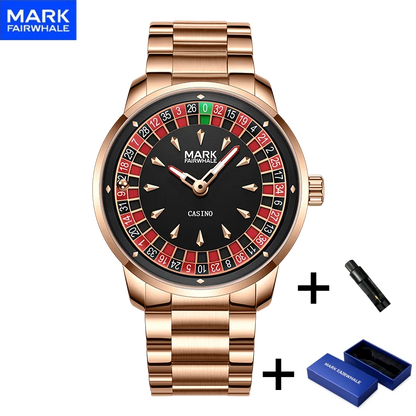 Mark Fairwhale Casual Leather Strap Relógios Masculino Quartz Fashion Wristwatch Waterproof Fashion Watches for Man Reloj Hombre