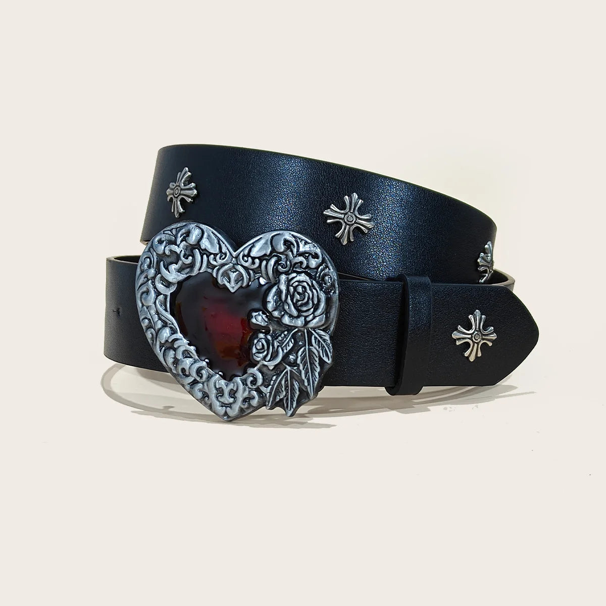 Fashion Punk Belt Cross Melancholic Second-generation Belt Design High Quality Gothic Accessories Plus Size Belt for Men Women