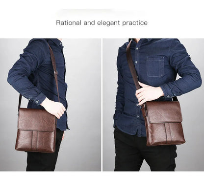 Soft leather shoulder bag, men's business casual bag, crossbody bag, men's bag, crossbody bag, small leather bag, hanging bag