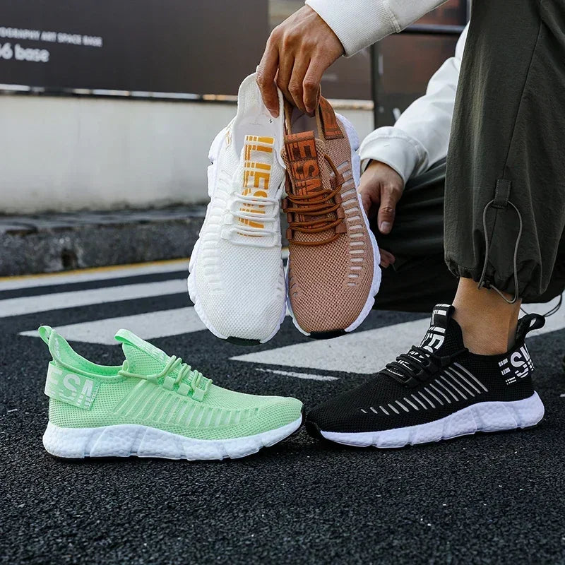 Summer Men Sneakers Lightweight Breathable Mesh Outdoor Casual Shoes Fashionable Tennis Training Shoes Men's Free Shipping