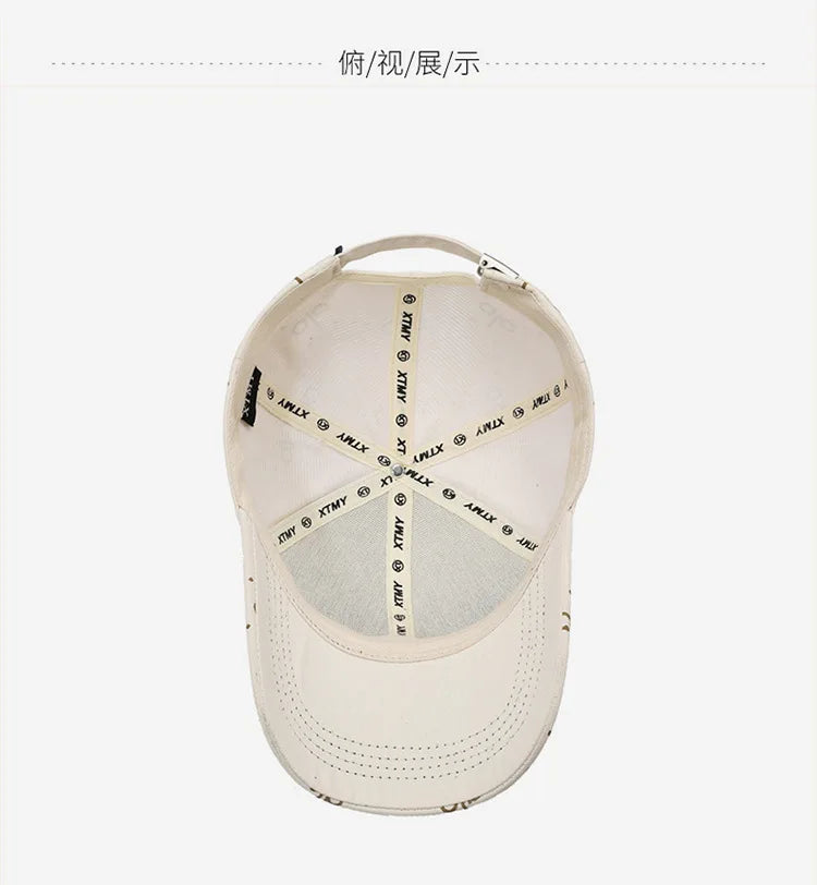 Hats Spring/Summer Ins Trendy Embroidered Baseball Hats - Duck Tongue Hats Men's and Women's Casual Versatile Sunshade Hats