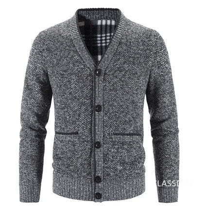 New Autumn Men V-neck Business Cardigans Sweatercoats Winter Warm Cardigan Sweaters Male Casual Cardigans Slim Fit Sweaters 4XL