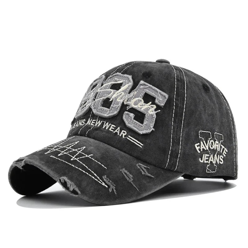 Men Women 1985 Embroidery Baseball Caps Vintage Washed Cotton Outdoor Sun Hats Unisex Streetwear Hip Hop Hats Adjustable