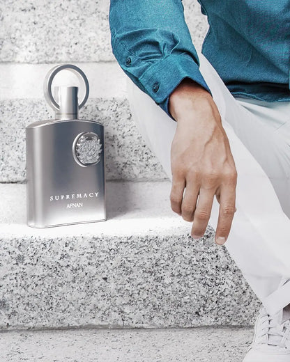 Afnan Supreme Silver Men's perfume, 100ml light essence, with oriental or wooden fragrance, suitable for formal occasions or daily use, with moderate diffusion, and mature and stable men must enter!