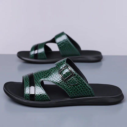 Plus Size 38-48 Hot-selling Men Slippers Sole Open Toe Beach Slides All-match Man Flip Flops Versatile Half Flats Sandals Slides