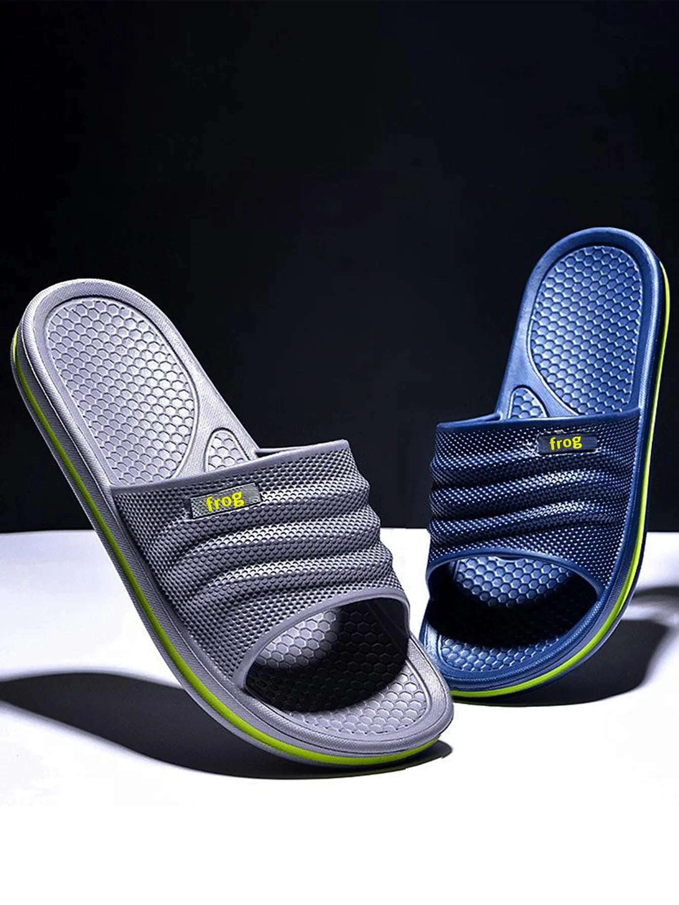 Summer men's slippers with EVA soft sole suitable for comfortable living rooms, bathrooms, and cool sandy beaches