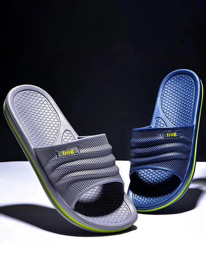 Summer men's slippers with EVA soft sole suitable for comfortable living rooms, bathrooms, and cool sandy beaches