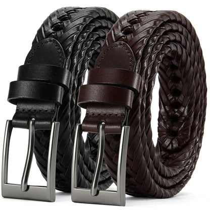 High Quality Genuine Leather Men Belts LONG Large Pin Buckle Metal Automatic Buckle High Quality Casual for Jeans Women Strap