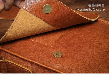 NUKA Men's Genuine Leather Shoulder Bag Retro Flap Crossbody Bags Casual Trend Satchel High Quality Luxury Cowhide Messenger Bag