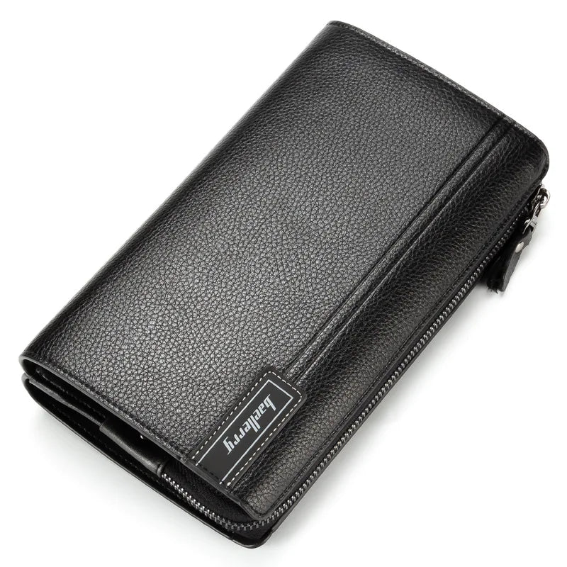 Baellerry Large Capacity Phone Pocket New Men Wallets Handbag Brand Card Holder Zipper Male Wallets Passport Case Men's Purses