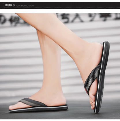 Men's Cotton Slippers Comfortable Breathable Home Footwear Soft Slip On Summer Sandals