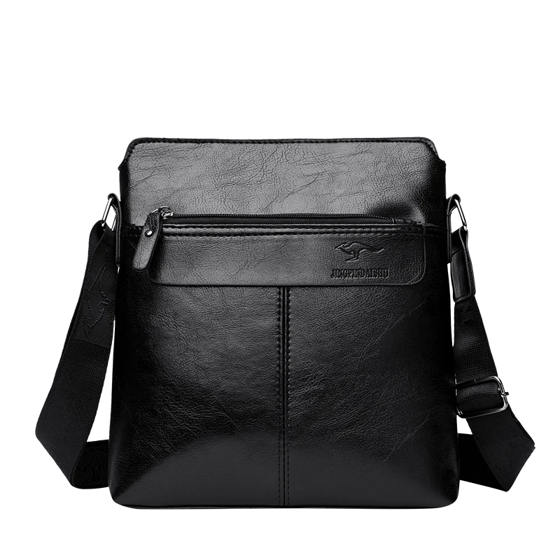Men's Business Casual Backpack, Single-Shoulder Crossbody Pu Leather Briefcase, Multi-Compartment Large Capacity