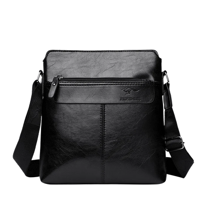 Men's Business Casual Backpack, Single-Shoulder Crossbody Pu Leather Briefcase, Multi-Compartment Large Capacity