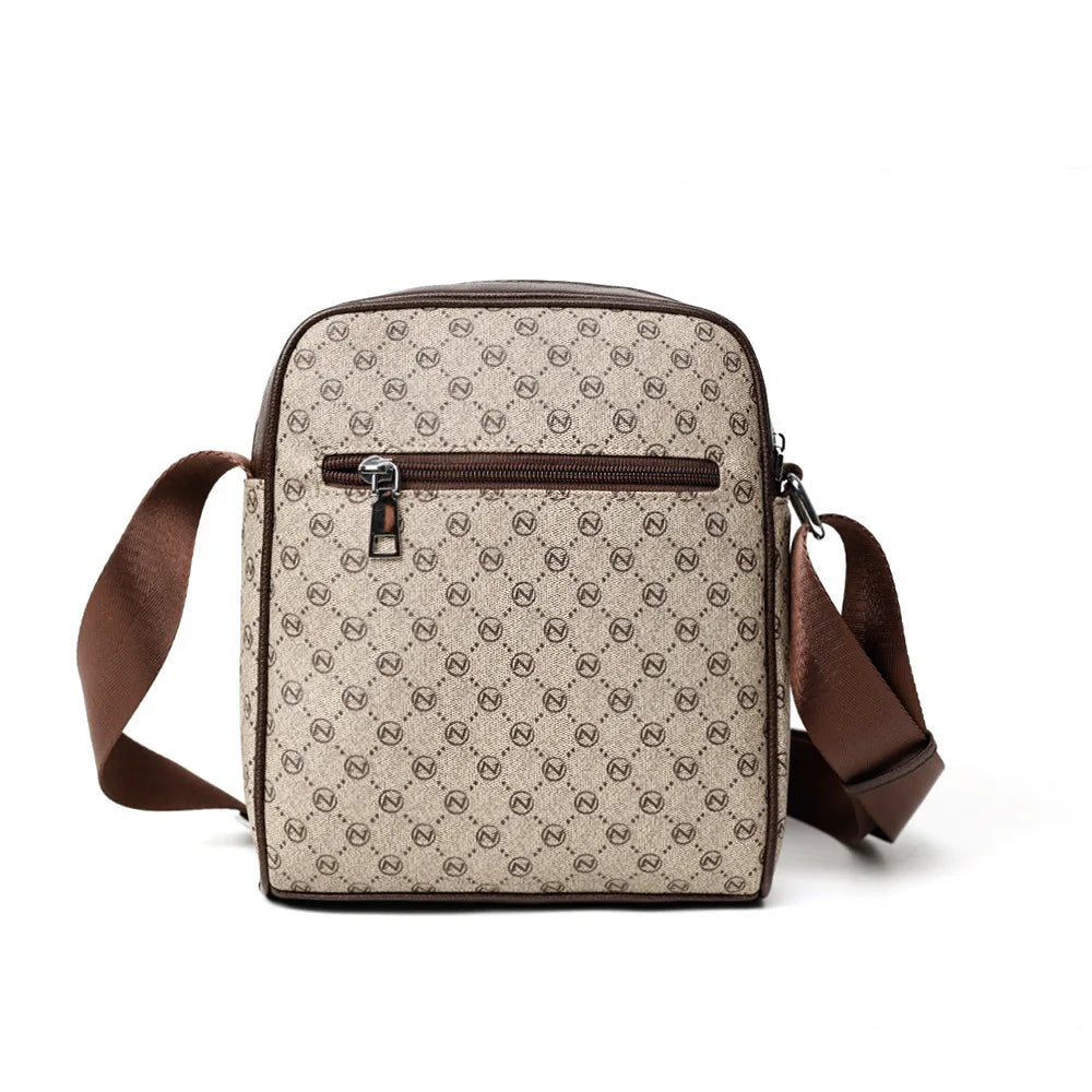 Luxury Design Men's Crossbody Bags Fashion Plaid Letter Printed Crossbody Bag Men Square Shoulder Bag Male Sling Messenger Bag