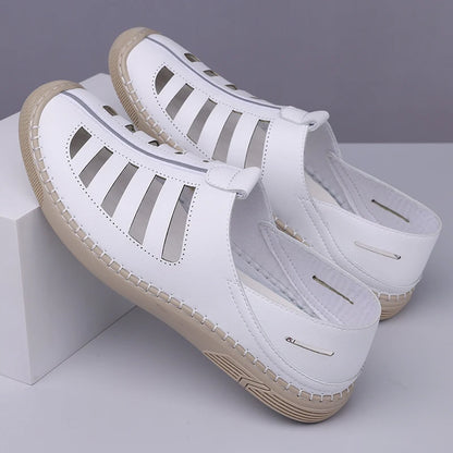 New Summer Genuine Leather Roman Men's Sandals Business Casual Shoes Outdoor Beach Wading Slippers Men's Shoes Big Size 38-48