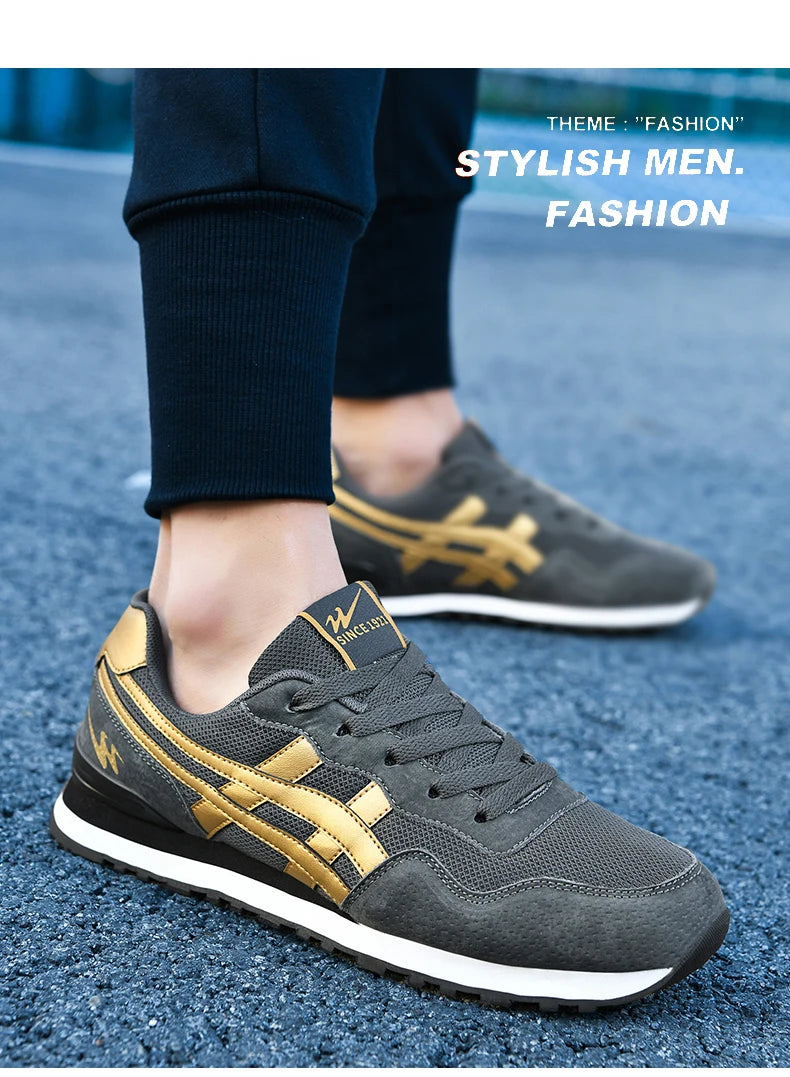 Double Star Training Walking Shoes, Breathable Mesh Sports Shoes, Versatile Fashion Trendy Men's Shoes
