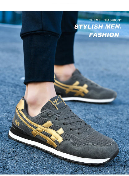 Double Star Training Walking Shoes, Breathable Mesh Sports Shoes, Versatile Fashion Trendy Men's Shoes