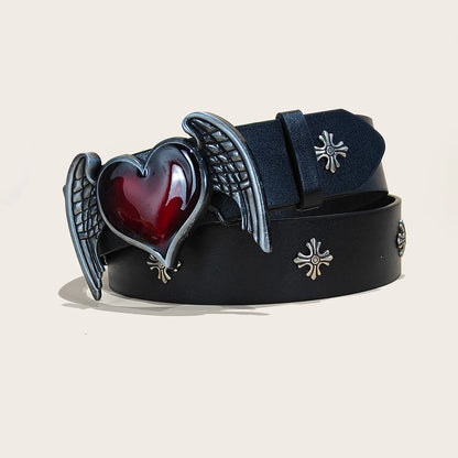 Fashion Punk Belt Cross Melancholic Second-generation Belt Design High Quality Gothic Accessories Plus Size Belt for Men Women