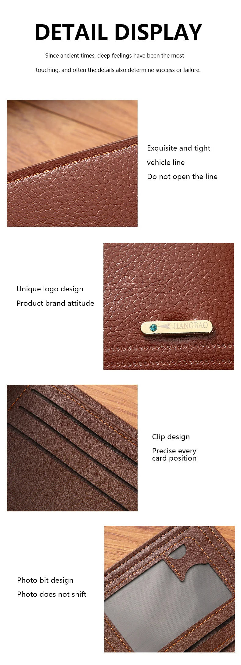New Men's Short Frosted Leather Wallet Multi-Slot Coin Pocket Photo Holder Small Men's Wallet