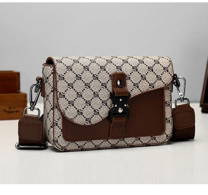 High-End Casual Shoulder Bag for Commuting Business Waterproof Daily Sling Bag Fashionable Jacquard Pattern Men's Crossbody Bag