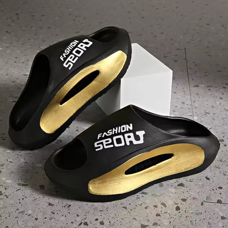 Men Slippers Women Shoes Summer Beach Slippers Luxury Brand Outdoor Indoor Eva Soft Flip Flops Male  Anti-slip Shoes