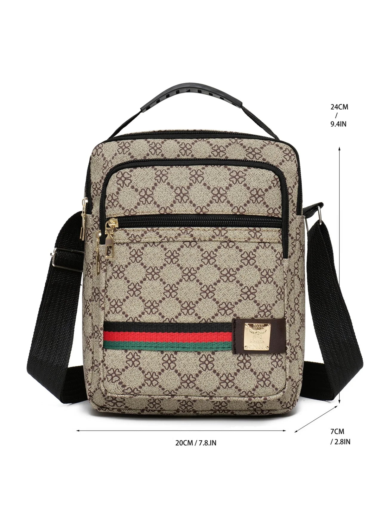 2026 New Fashion Men's Crossbody Bag Casual Multi-Layer Versatile Business Shoulder Bag Handbag