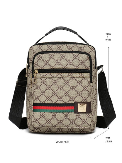2026 New Fashion Men's Crossbody Bag Casual Multi-Layer Versatile Business Shoulder Bag Handbag