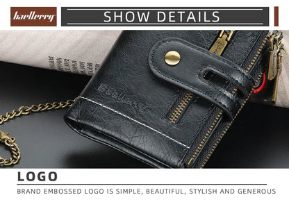 New Men Wallets Name Engraving 11 Card Holders Men Short Purse Double Zipper Coin Pocket High Quality Male Purse Cartera