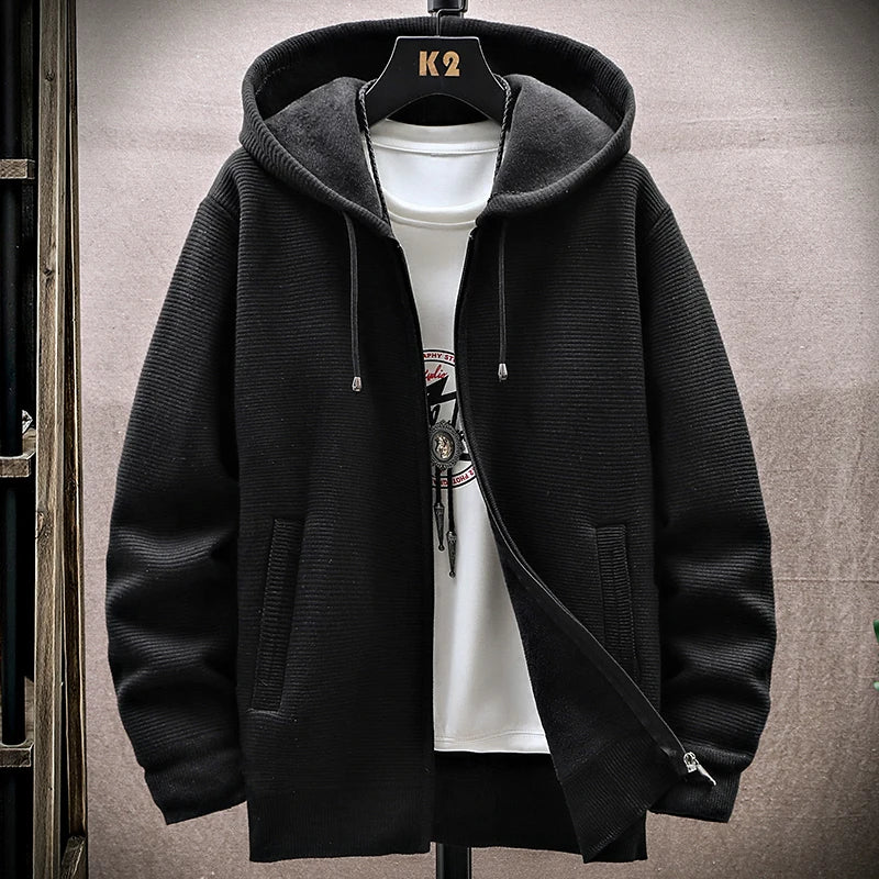 LEGIBLE 2025 Men's Sweaters Autumn Winter Wool Zipper Cardigan Sweaters Man Casual Knitwear Sweatercoat Male