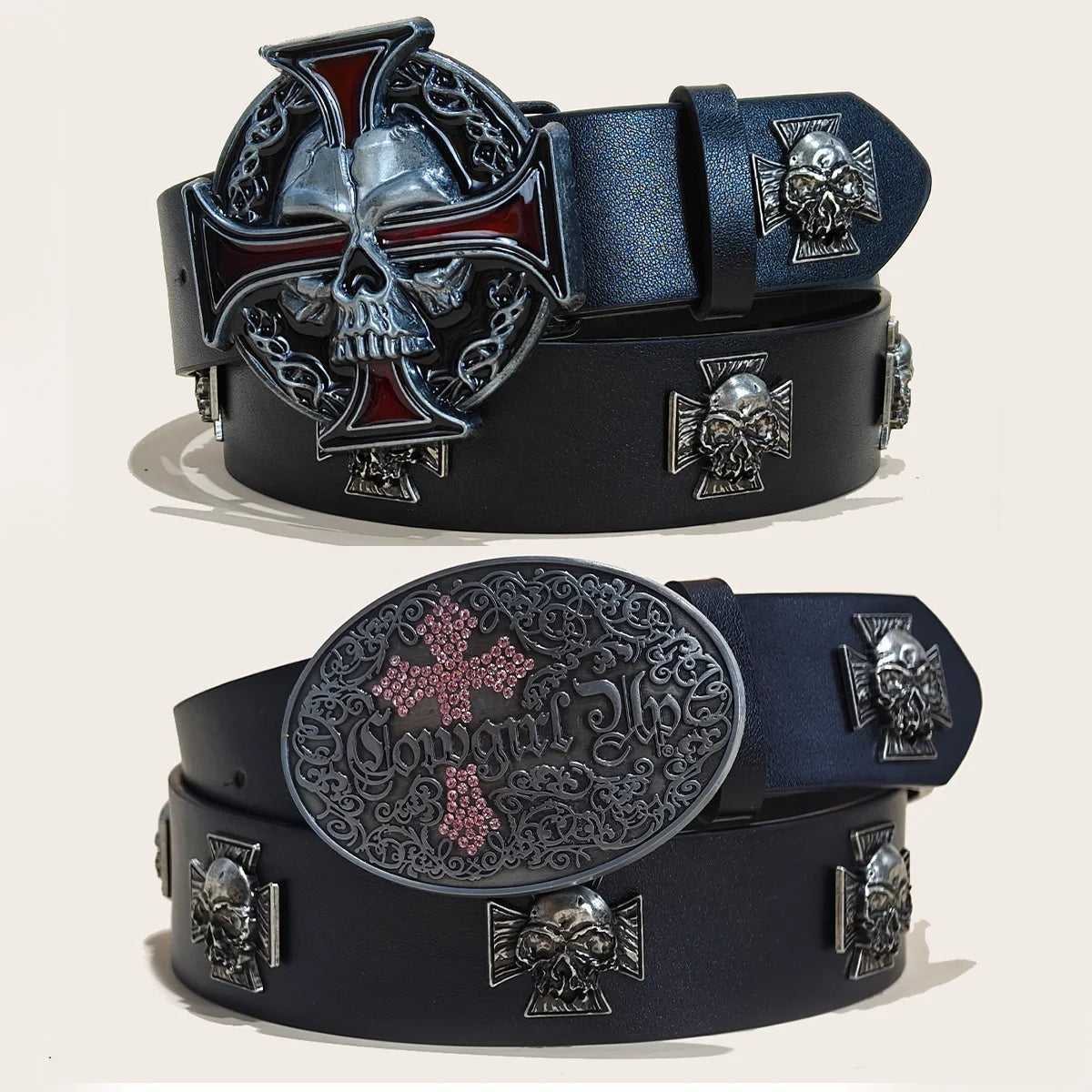 New Rivet Belt Metal Belt Men And Women Punk Hardware Jeans Belt Y2K Belt PU Leather Wide Adjustable Women's Belt Accessories