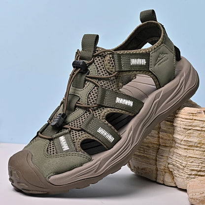 Comfy Summer Mens Sandals Mesh Casual Shoes Outdoor Male Beach Shoes Leisure Walk Wading Aqua Shoes Quick Dry Sandalias Sandaly