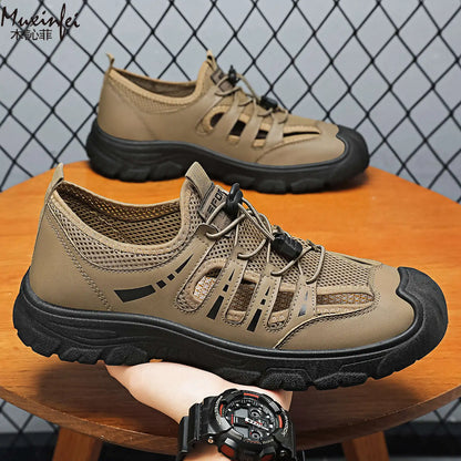 Men's 2026 Summer New Fashion Breathable River Trekking Shoes, Outdoor Beach Shoes, Soft Sole Quick-Dry Footwear
