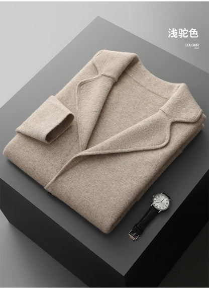New autumn and winter cashmere sweater large size men's thickened cashmere knitted cardigan casual jacket top